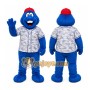 Blue Monster Mascot Costume for Sports Events