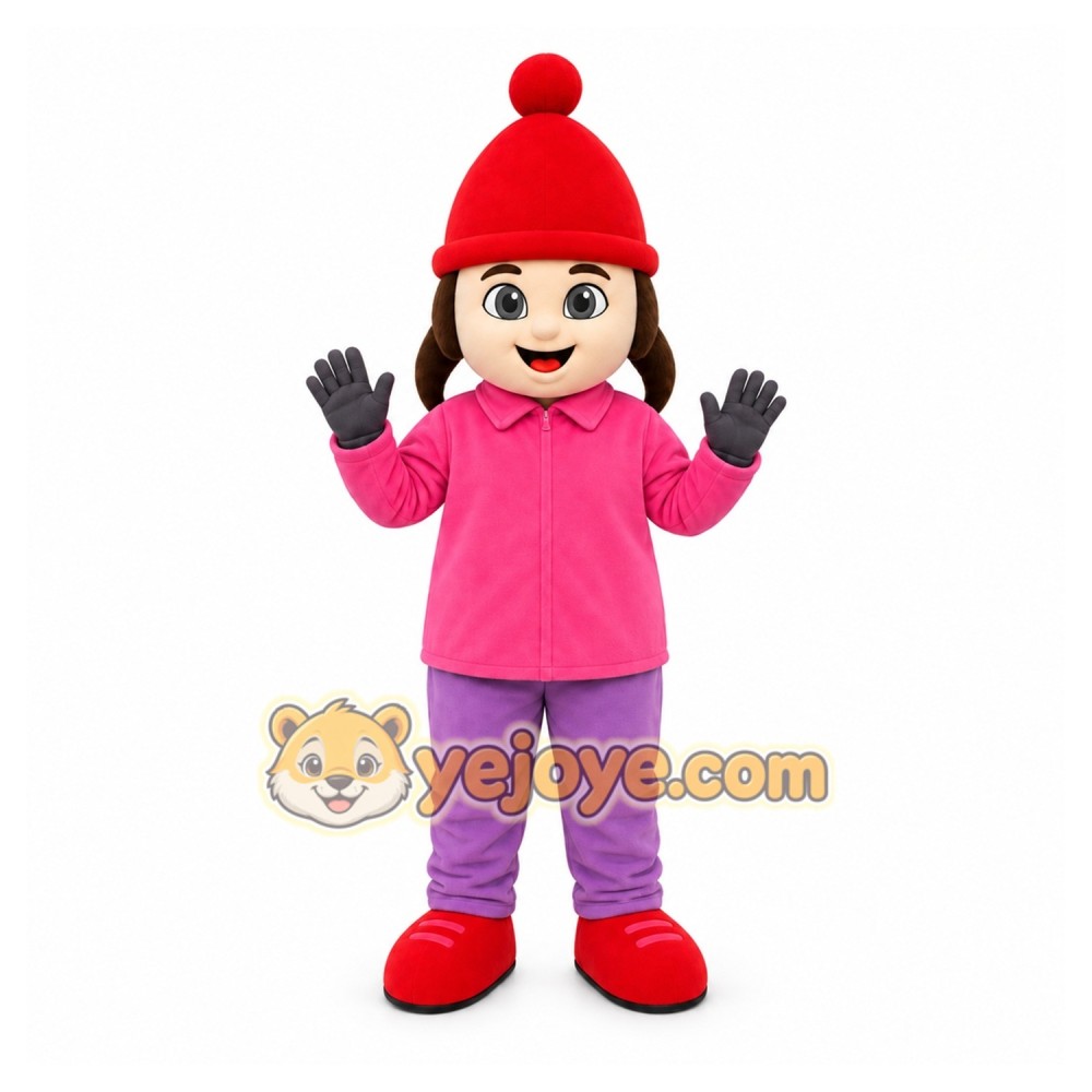 Pink Child Mascot Costume for Events and Promotions Pink Child Mascot Costume for Events and Promotions