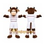 Brown Bull Mascot Costume for Sports Events