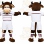 Brown Bull Mascot Costume for Sports Events