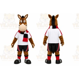 Brown Horse Mascot Costume for Sports Events