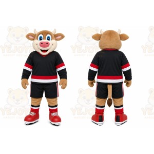 Brown Bull Mascot Costume for Sports Events