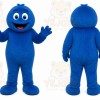 Blue Monster Mascot Costume for Children's Events