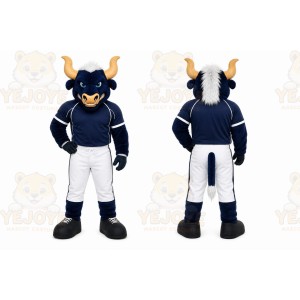Blue Bull Mascot Costume for Sports Events