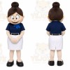 Brown Female Character Mascot Costume for Corporate Events