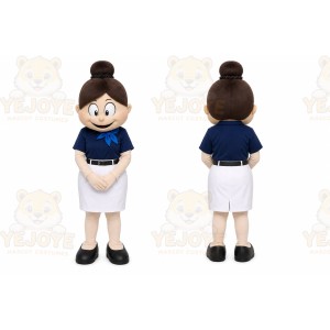 Brown Female Character Mascot Costume for Corporate Events