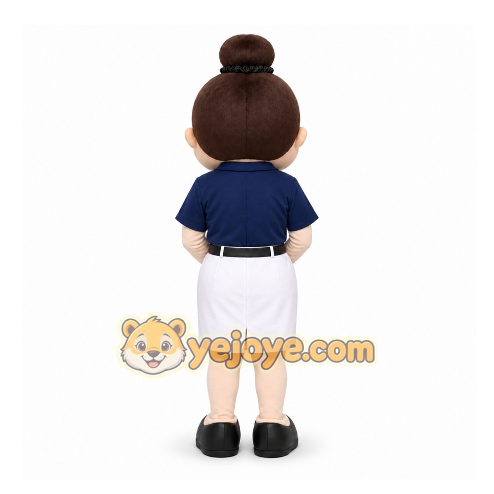 Brown Female Character Mascot Costume for Corporate Events