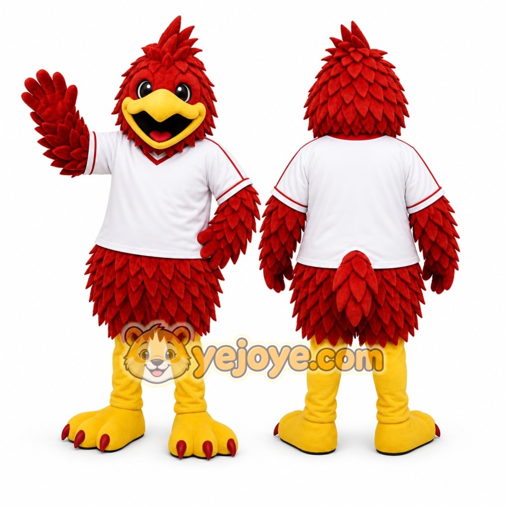 Red Bird Mascot Costume for Sports Events