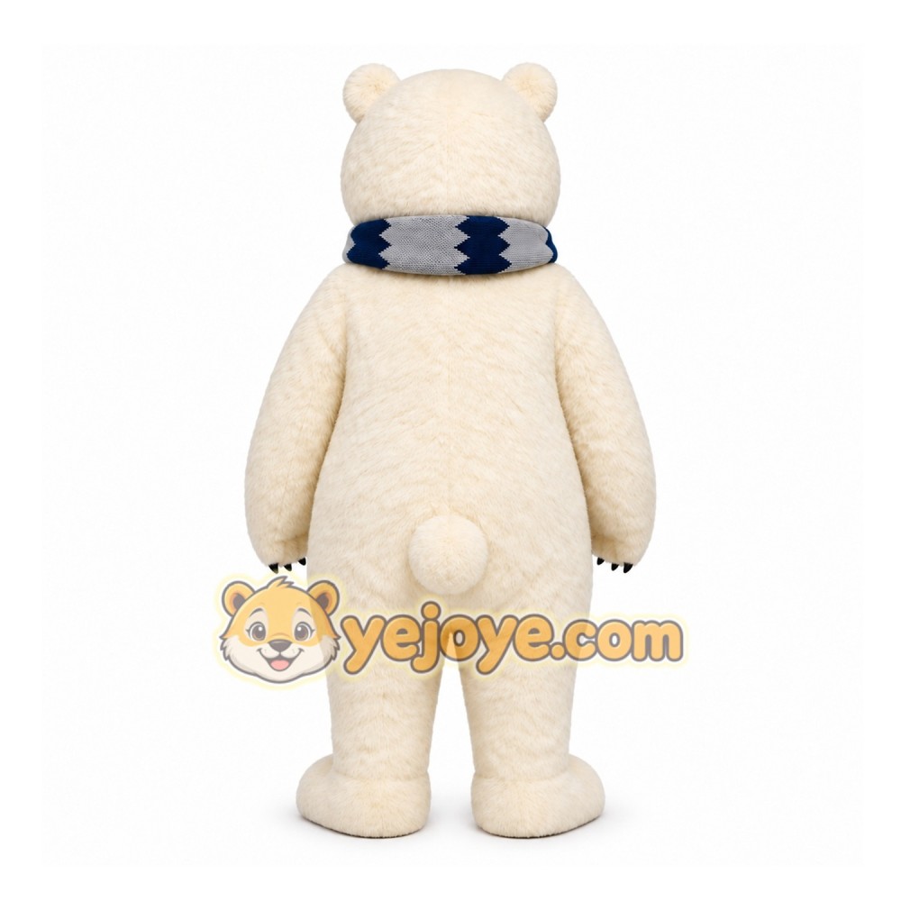 White Polar Bear Mascot Costume for Holiday Events White Polar Bear Mascot Costume for Holiday Events