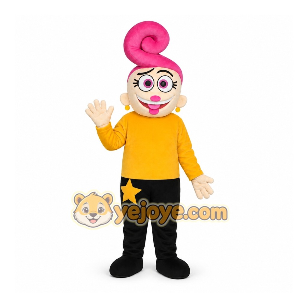 Yellow Fantasy Character Mascot Costume for Children's Events Yellow Fantasy Character Mascot Costume for Children's Events