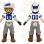 Gray Cowboy Mascot Costume for Sports Events