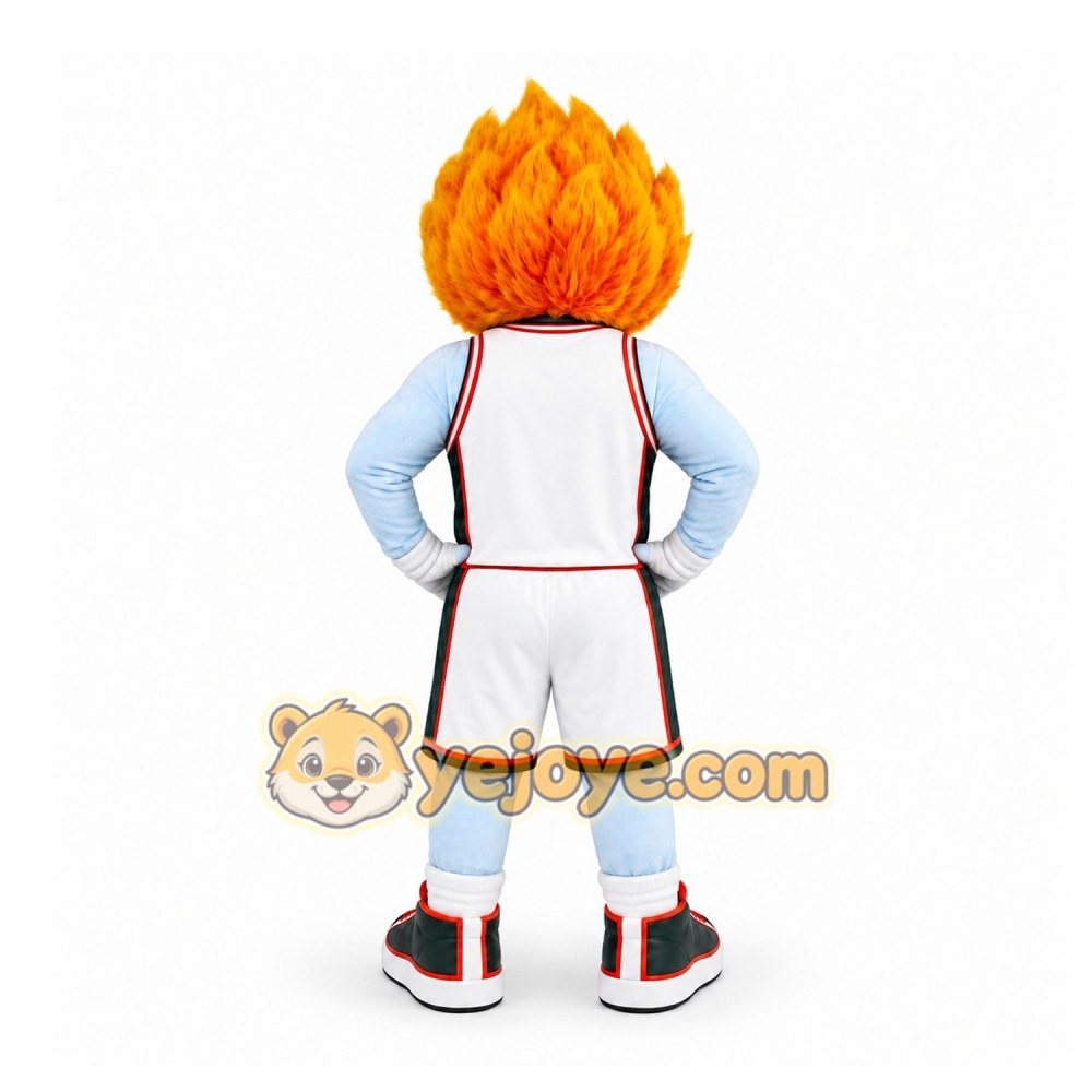 Blue Flaming Basketball Player Mascot Costume for Sports Events Blue Flaming Basketball Player Mascot Costume for Sports Events