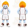 Blue Flaming Basketball Player Mascot Costume for Sports Events