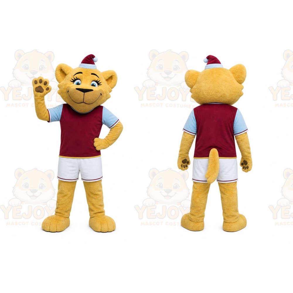 Yellow Cat Mascot Costume for Holiday Events