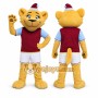 Yellow Cat Mascot Costume for Holiday Events