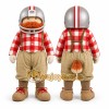 Beige Football Player Mascot Costume for Sports Events Beige Football Player Mascot Costume for Sports Events