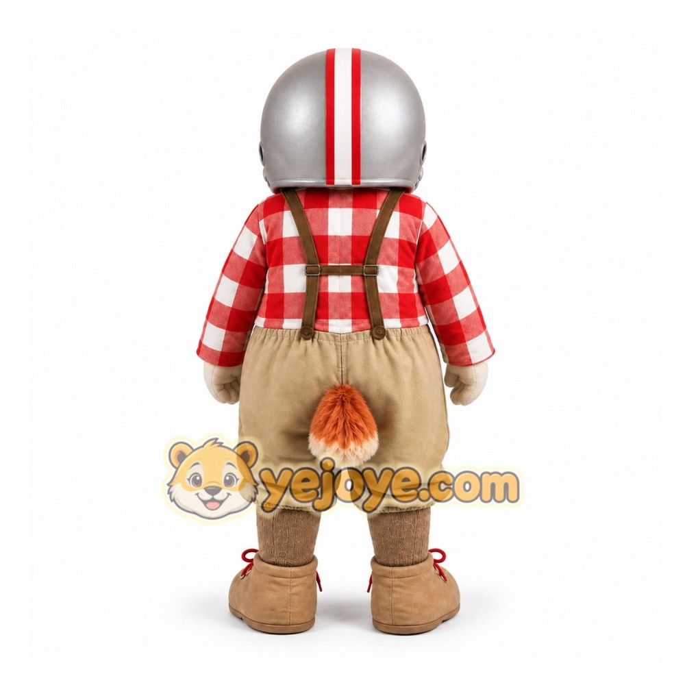 Beige Football Player Mascot Costume for Sports Events Beige Football Player Mascot Costume for Sports Events