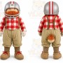 Beige Football Player Mascot Costume for Sports Events
