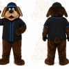 Brown Dog Mascot Costume for Sports Events