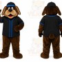 Brown Dog Mascot Costume for Sports Events