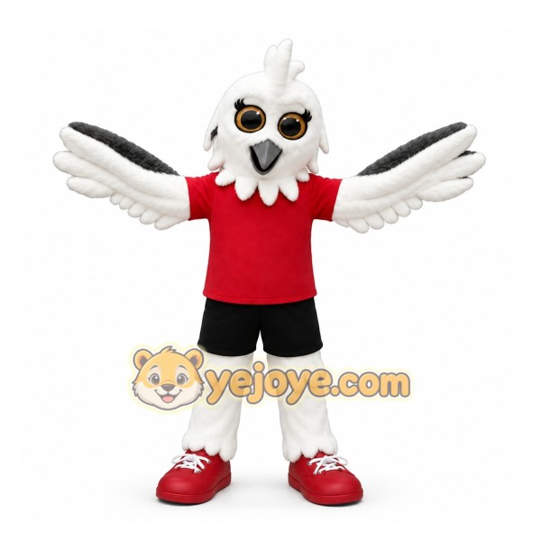 White Eagle Mascot Costume for Sports Events