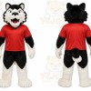 Black Wolf Mascot Costume for Sports Events
