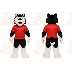 Black Wolf Mascot Costume for Sports Events