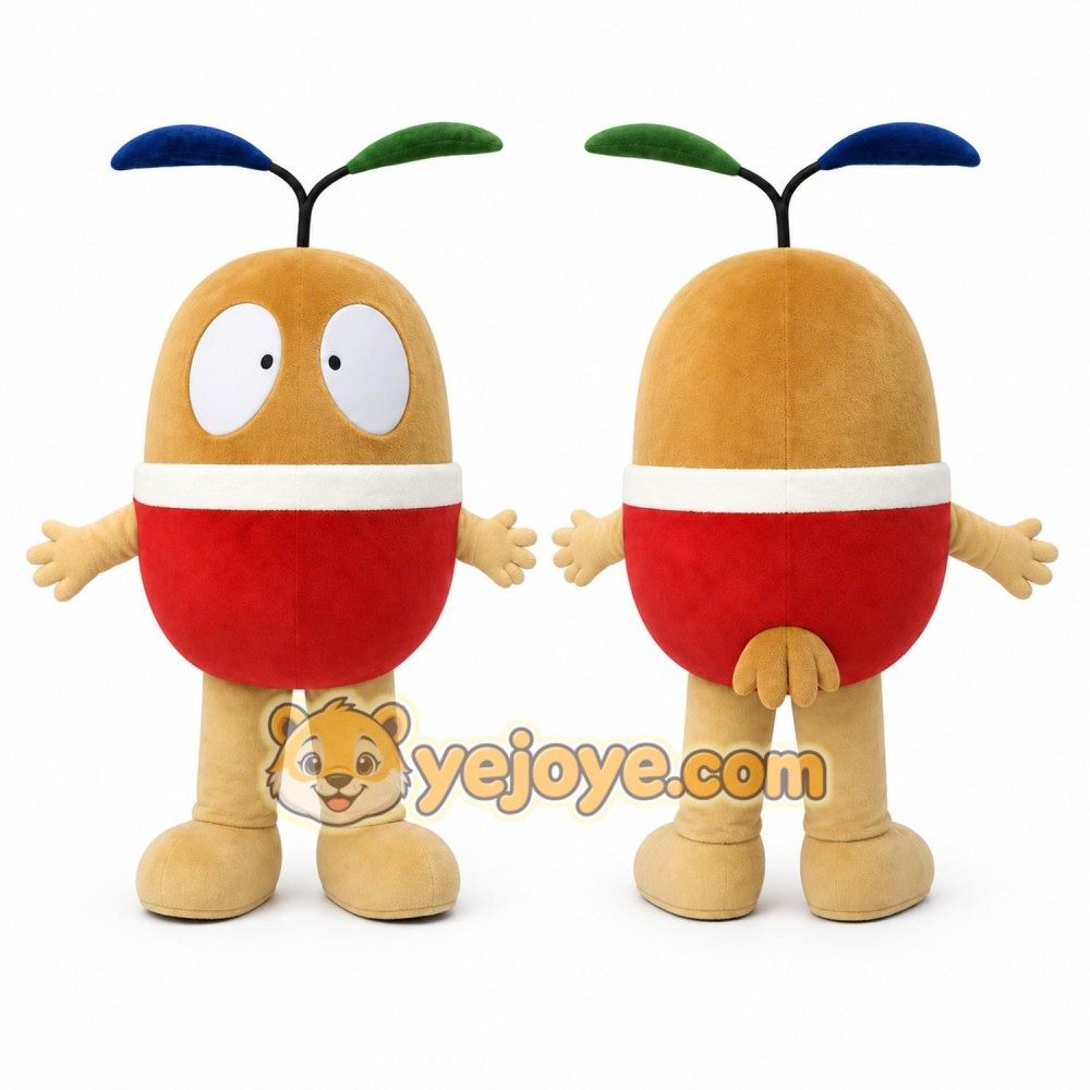 Tan Abstract Character Mascot Costume for Children's Events Tan Abstract Character Mascot Costume for Children's Events