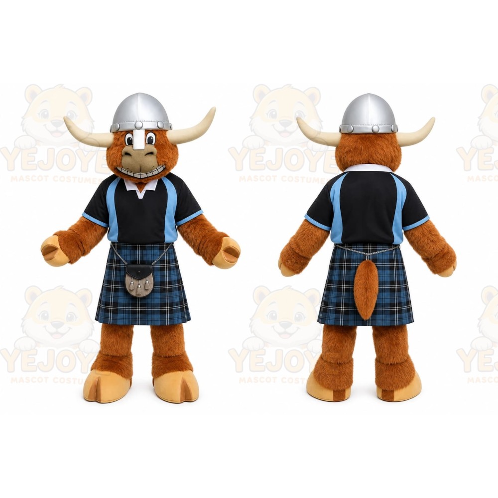 Brown Bull Mascot Costume for Sports Events