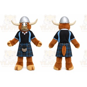 Brown Bull Mascot Costume for Sports Events