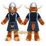 Brown Bull Mascot Costume for Sports Events