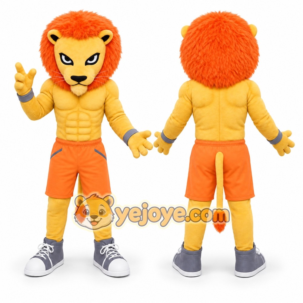 Orange Lion Mascot Costume for Sports Events Orange Lion Mascot Costume for Sports Events