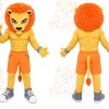 Orange Lion Mascot Costume for Sports Events