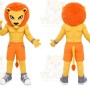 Orange Lion Mascot Costume for Sports Events