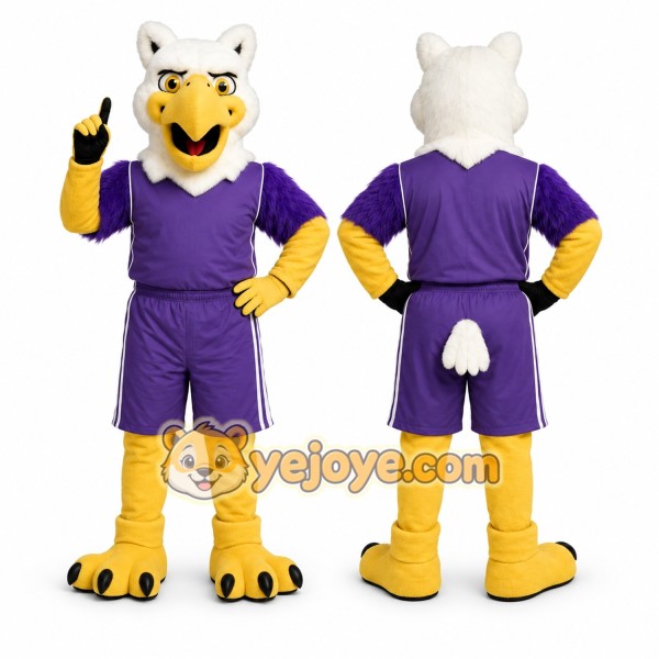 Yellow Eagle Mascot Costume for Sports Events