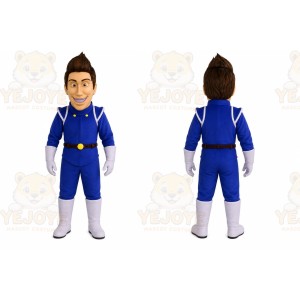 Blue Human Character Mascot Costume for Events and Promotions