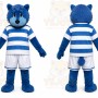 Blue Cat Mascot Costume for Sports Events