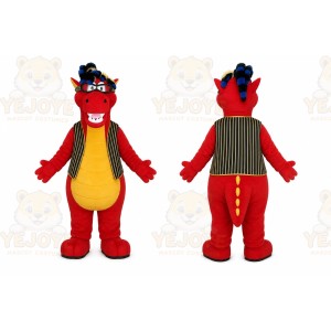 Red Dragon Mascot Costume for Children's Events
