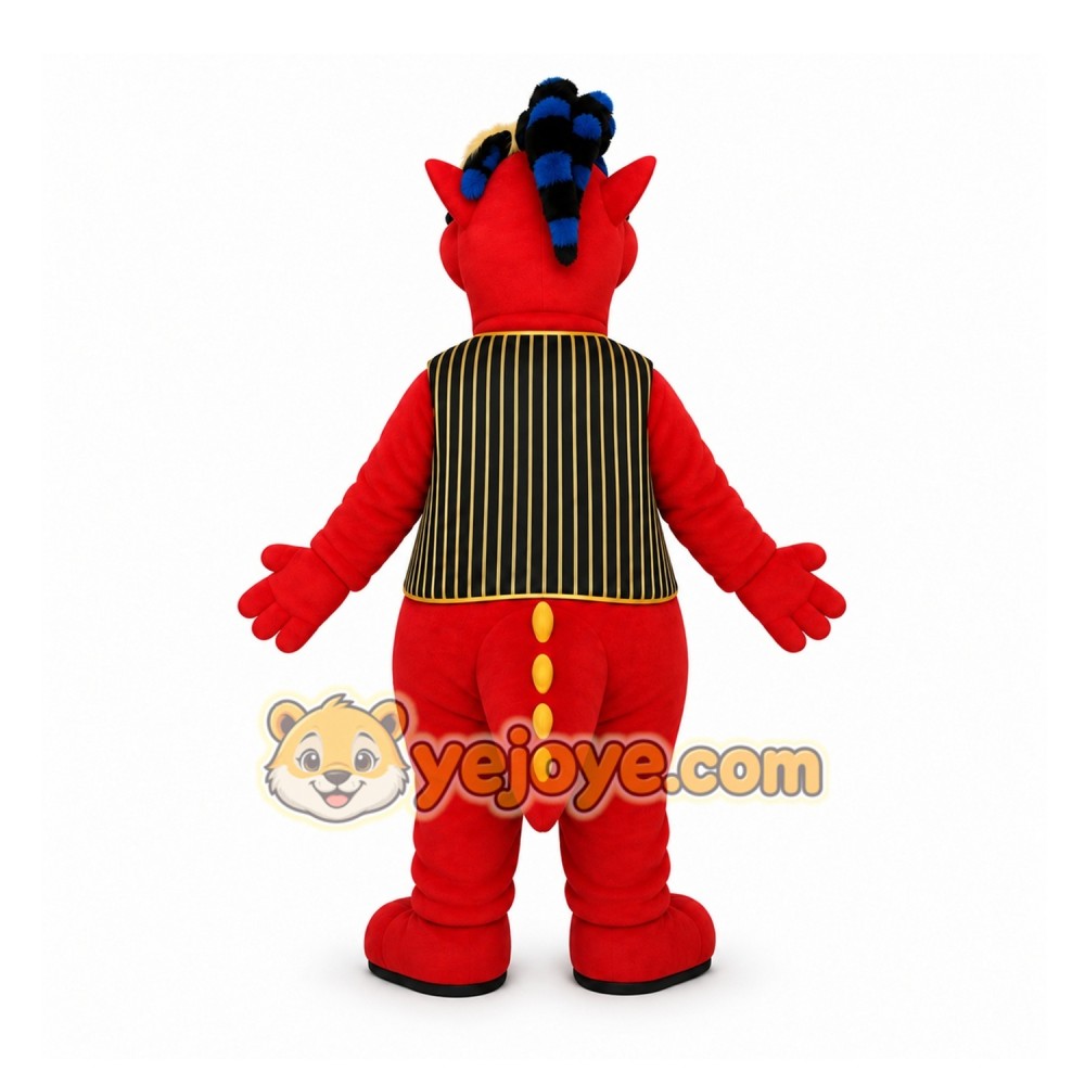 Red Dragon Mascot Costume for Children's Events Red Dragon Mascot Costume for Children's Events