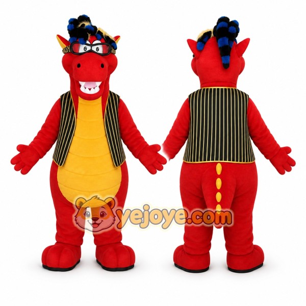 Red Dragon Mascot Costume for Children's Events