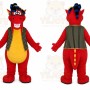 Red Dragon Mascot Costume for Children's Events