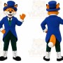 Orange Fox Mascot Costume for Corporate Events