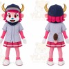 Pink Bull Mascot Costume for School Events