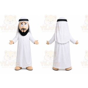 White Man In Traditional Middle Eastern Attire Mascot Costume for Events and Promotions