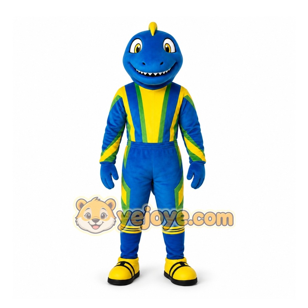Blue Dinosaur Mascot Costume for Sports Events Blue Dinosaur Mascot Costume for Sports Events