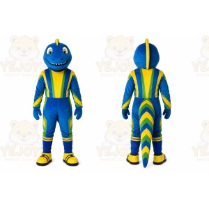 Blue Dinosaur Mascot Costume for Sports Events