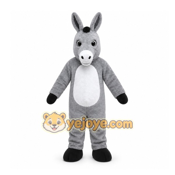 Gray Donkey Mascot Costume for Events and Promotions