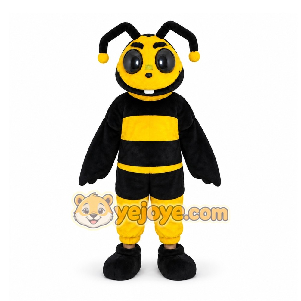 Black Bee Mascot Costume for Children's Events Black Bee Mascot Costume for Children's Events