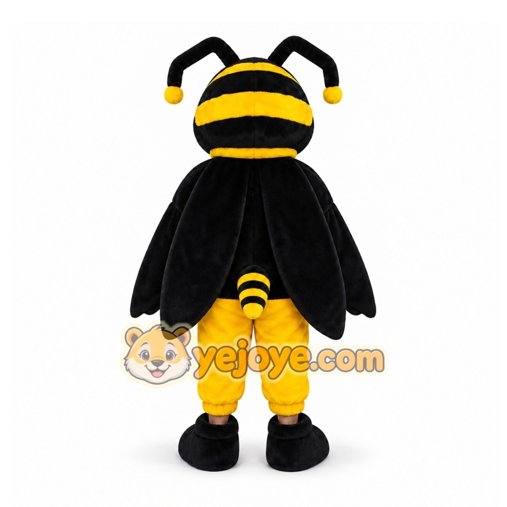 Black Bee Mascot Costume for Children's Events Black Bee Mascot Costume for Children's Events