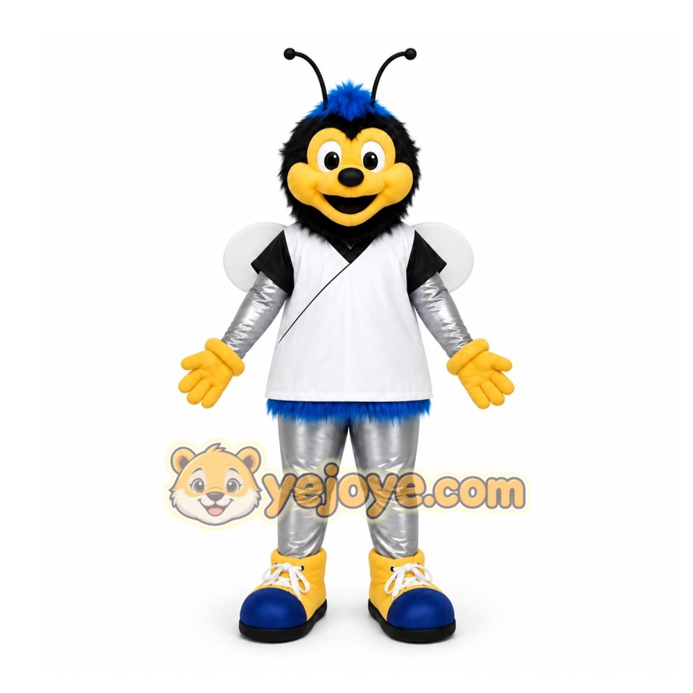 White Bee Mascot Costume for Children's Events White Bee Mascot Costume for Children's Events